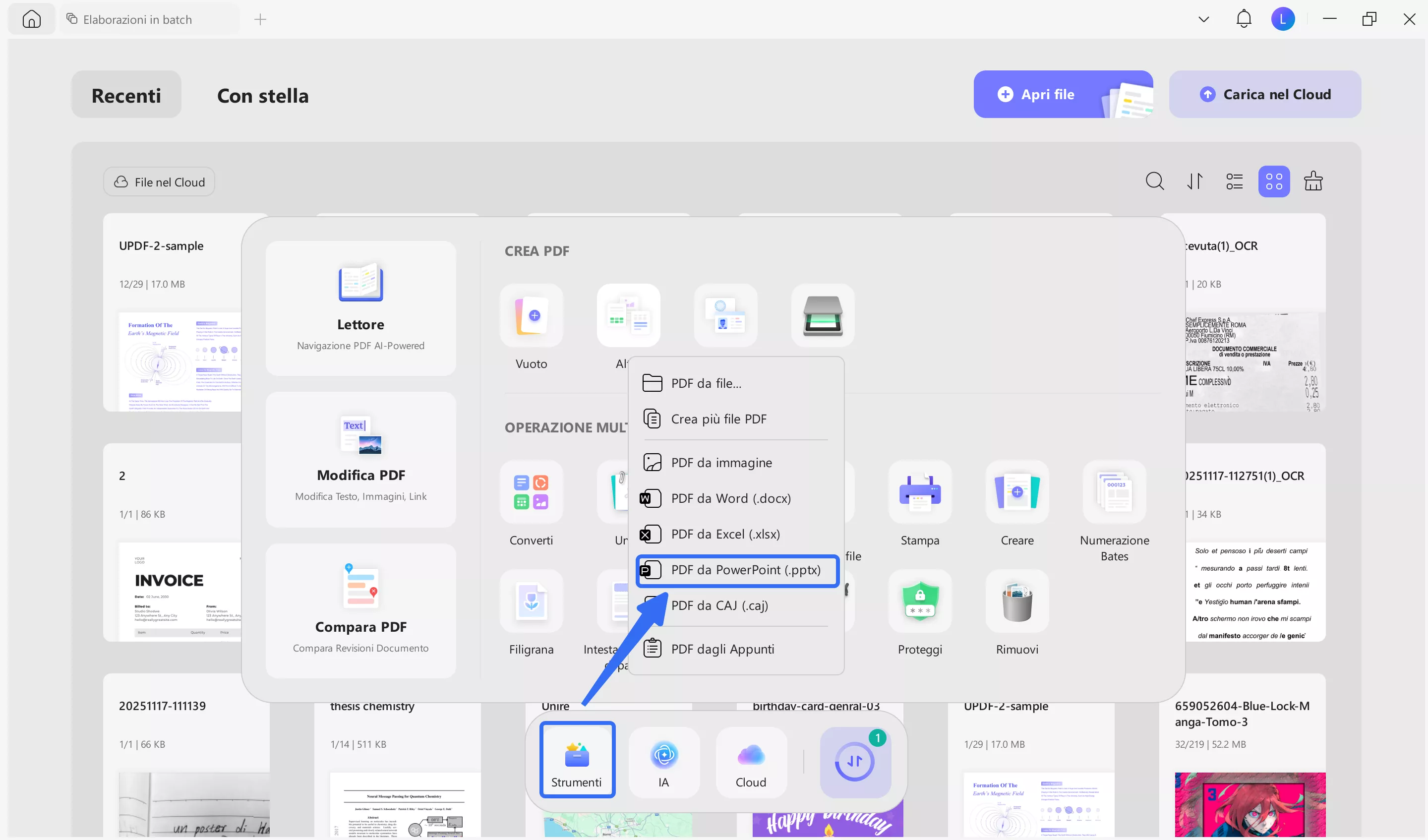 Create PDF from PPT with UPDF