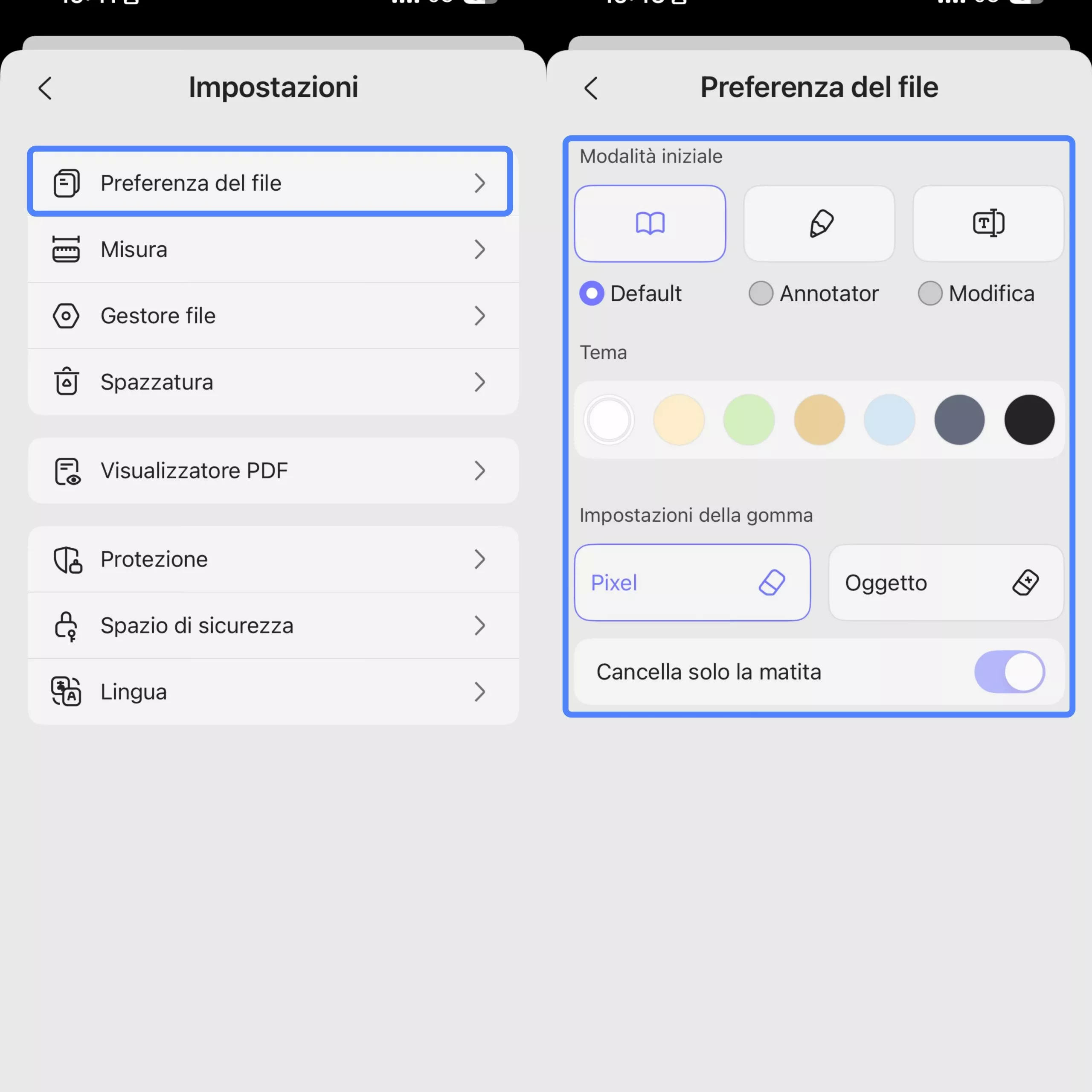 file preference settings