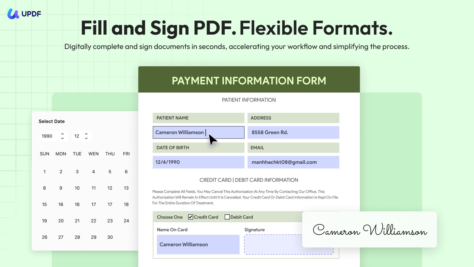 updf fill and sign
