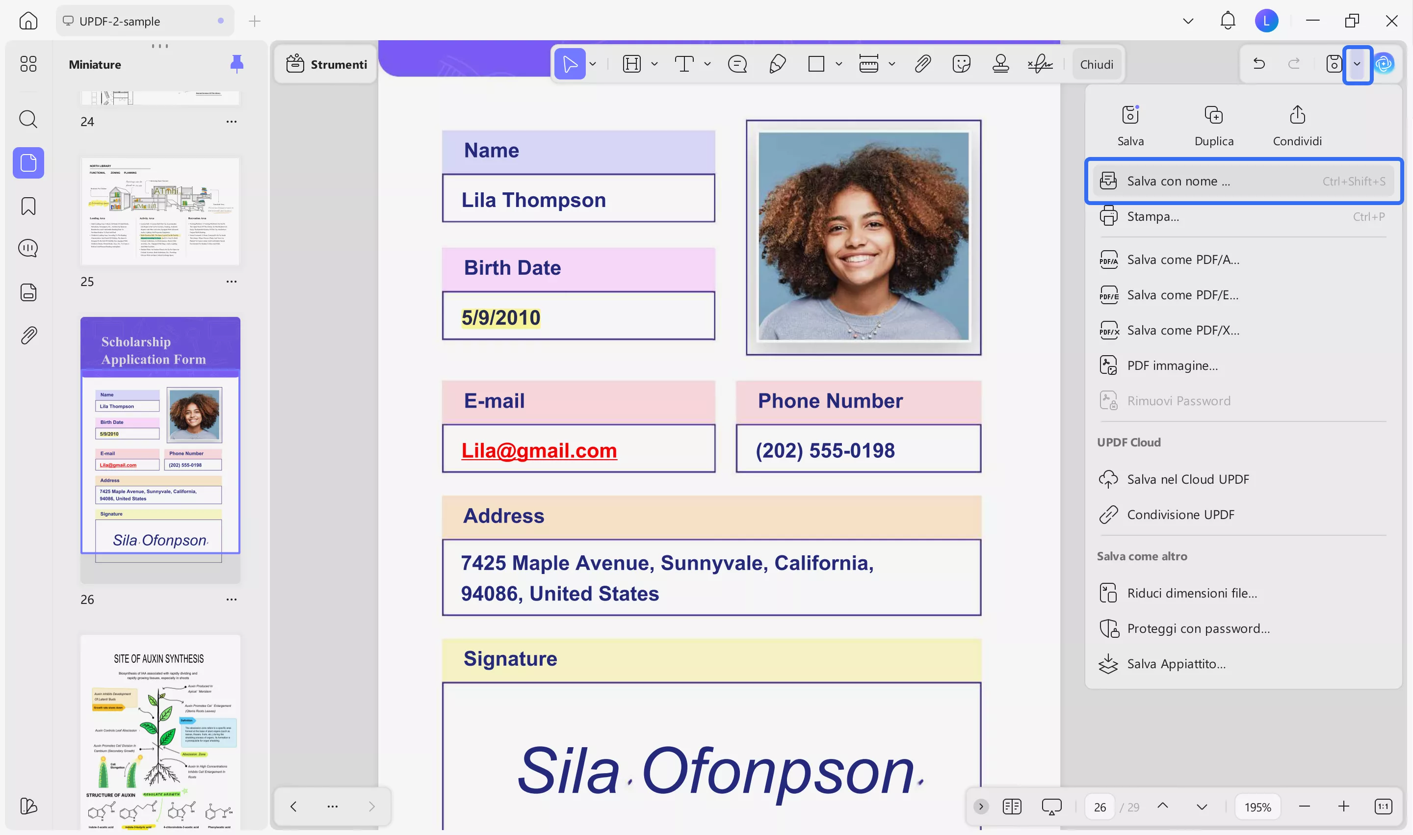 click drop-down arrow next to save