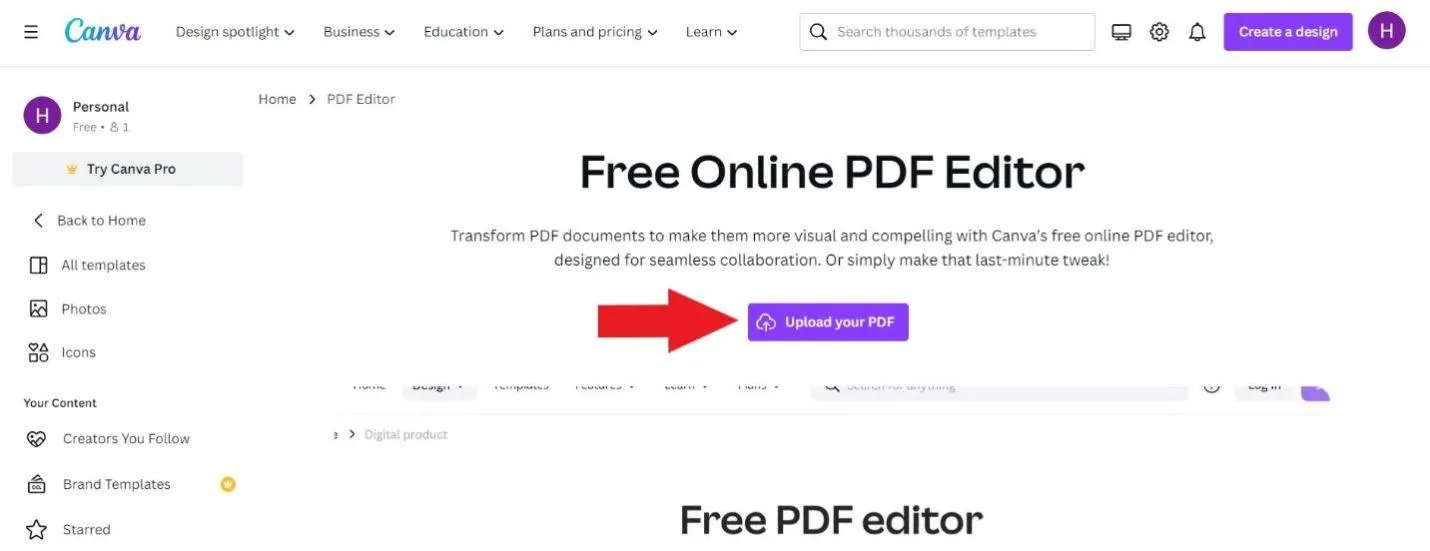 Free Online PDF Editor - Edit PDFs with ease - Canva