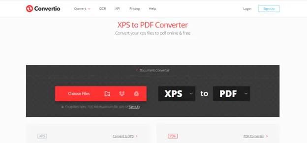 XPS to PDF convertio