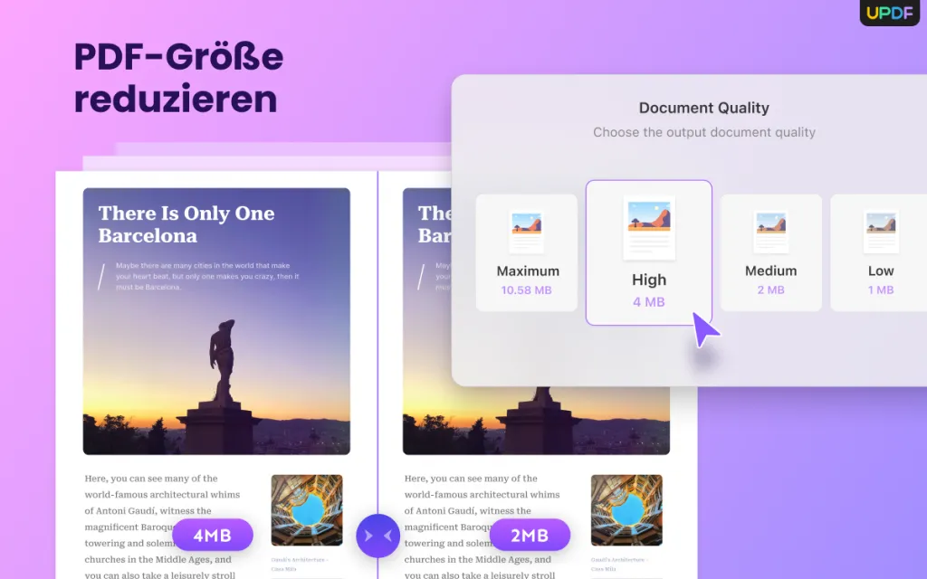 PDF-Größe reduzieren - UPDF