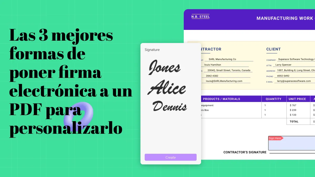 Las 3 mejores formas de poner firma electrónica a un PDF para personalizarlo