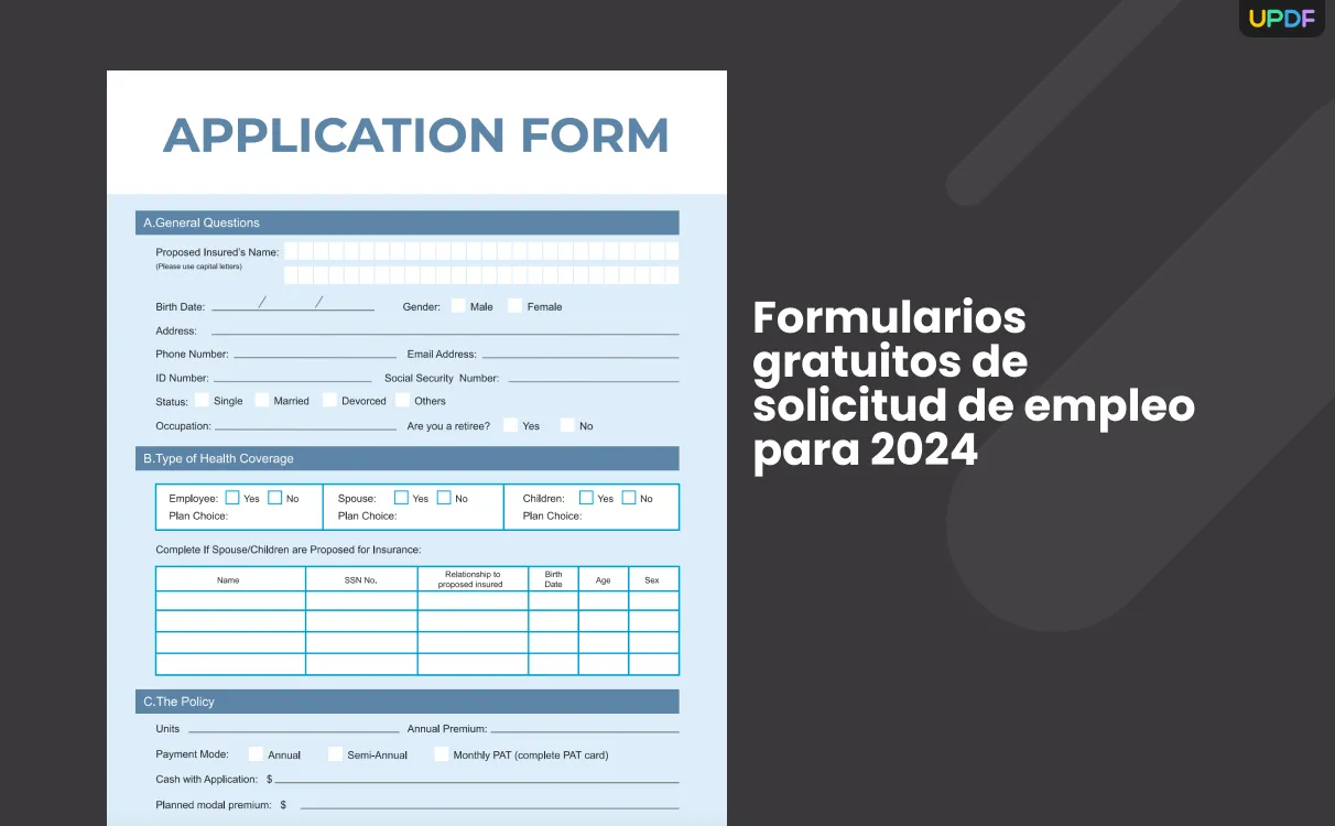 Formularios gratuitos de solicitud de empleo para 2024