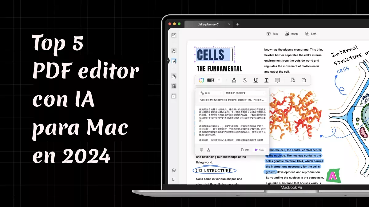 Top 5 PDF editor con IA para Mac en 2024