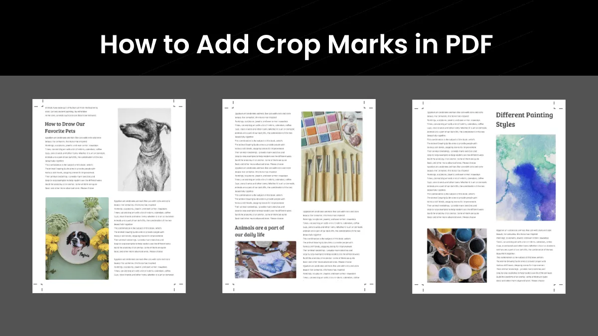 add crop marks in pdf