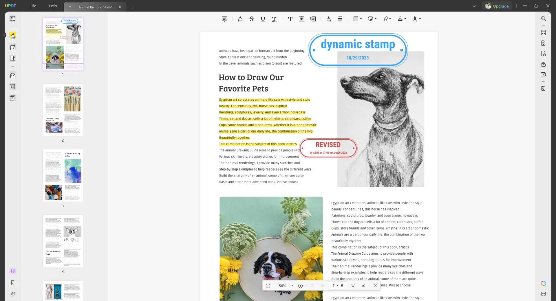 add dynamic stamp to pdf