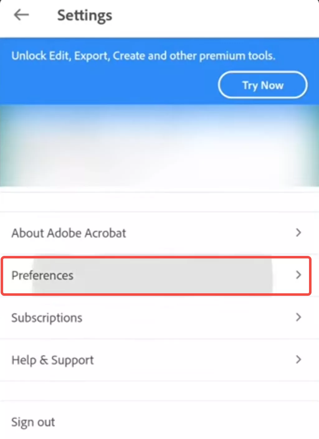 Adobe-Präferenz