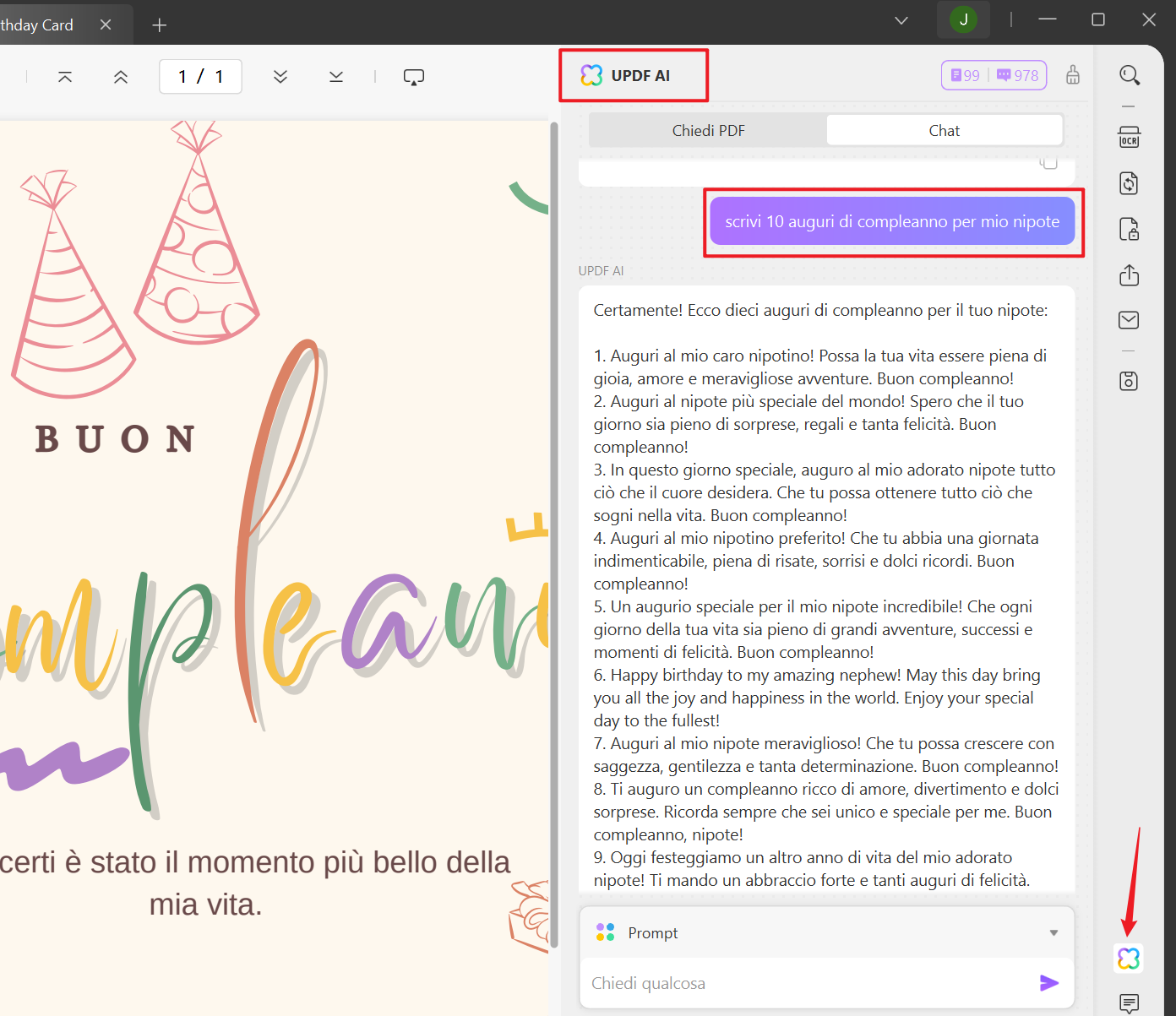 L'intelligenza artificiale scrive gli auguri di compleanno
