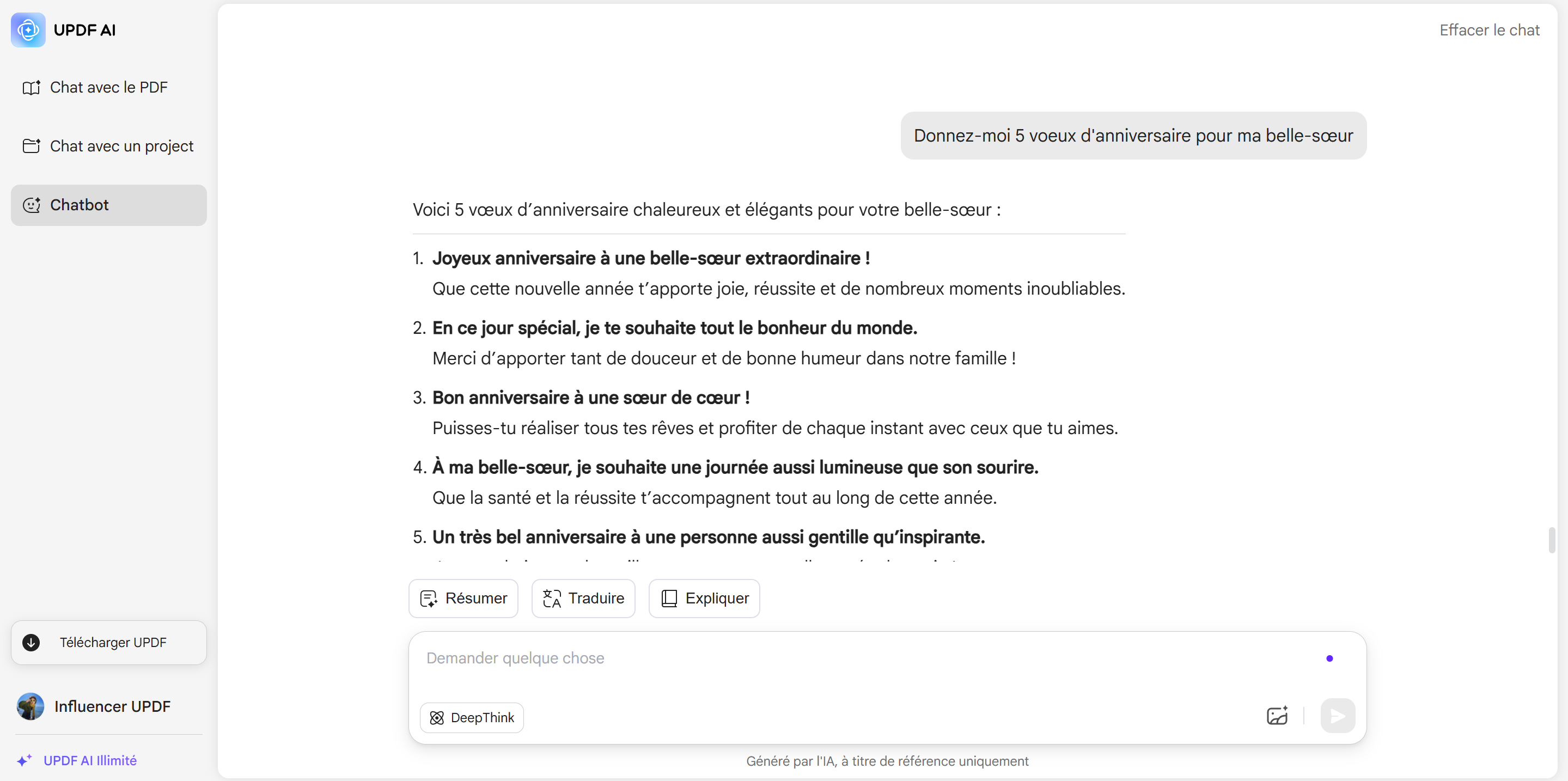 formuler message anniversaire belle soeur avec ai