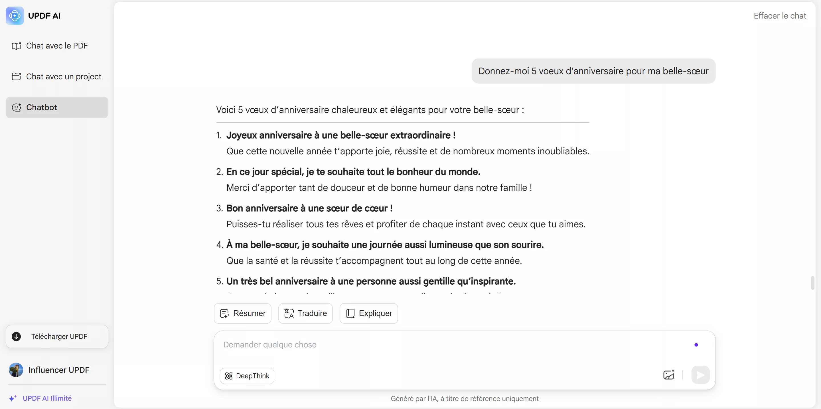 formuler message anniversaire belle soeur avec ai