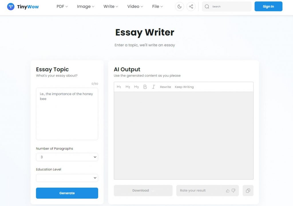 ai generated essay maker