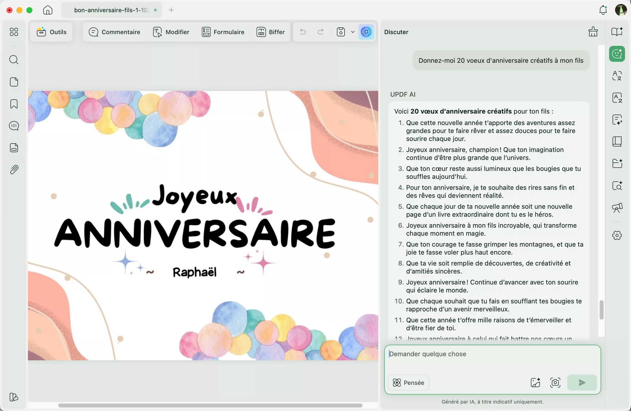 message anniversaire pour son fils adulte