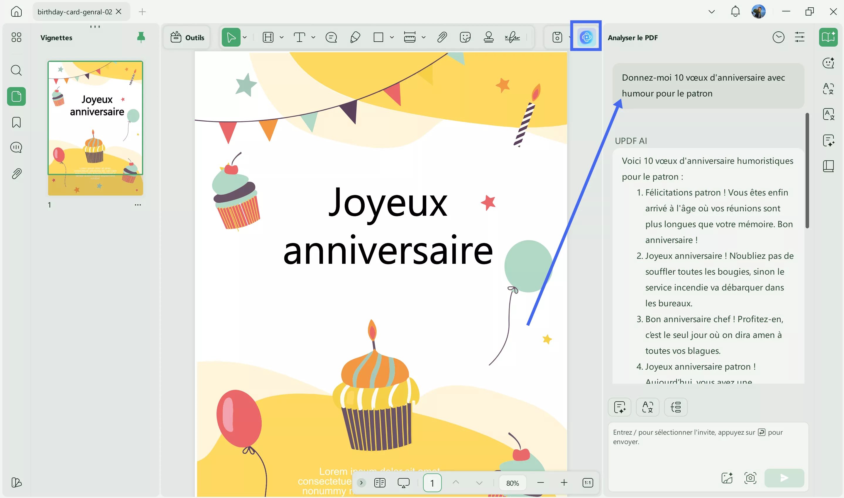 anniversaire pour patron win
