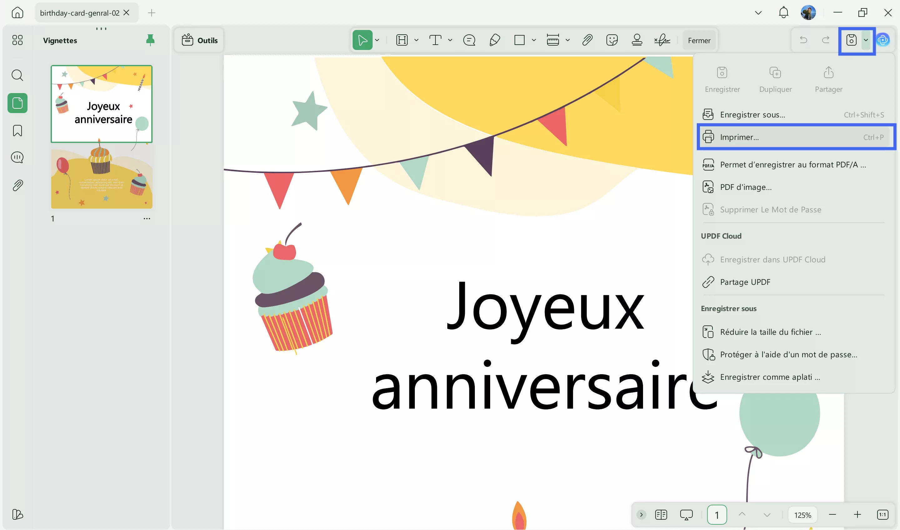 imprimer carte d anniversaire pour mon patron
