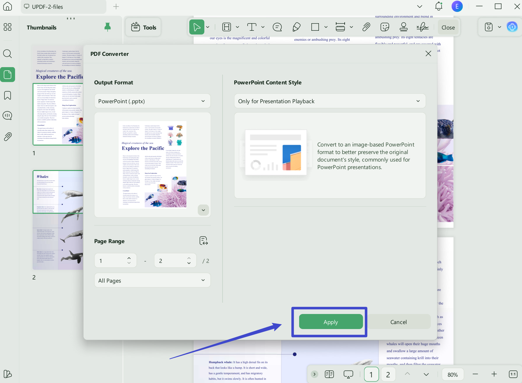 pdf to ppt ai output format updf