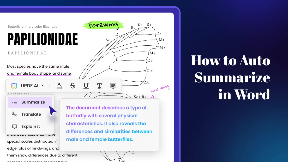 How UPDF Can Help You Auto Summarize in Word