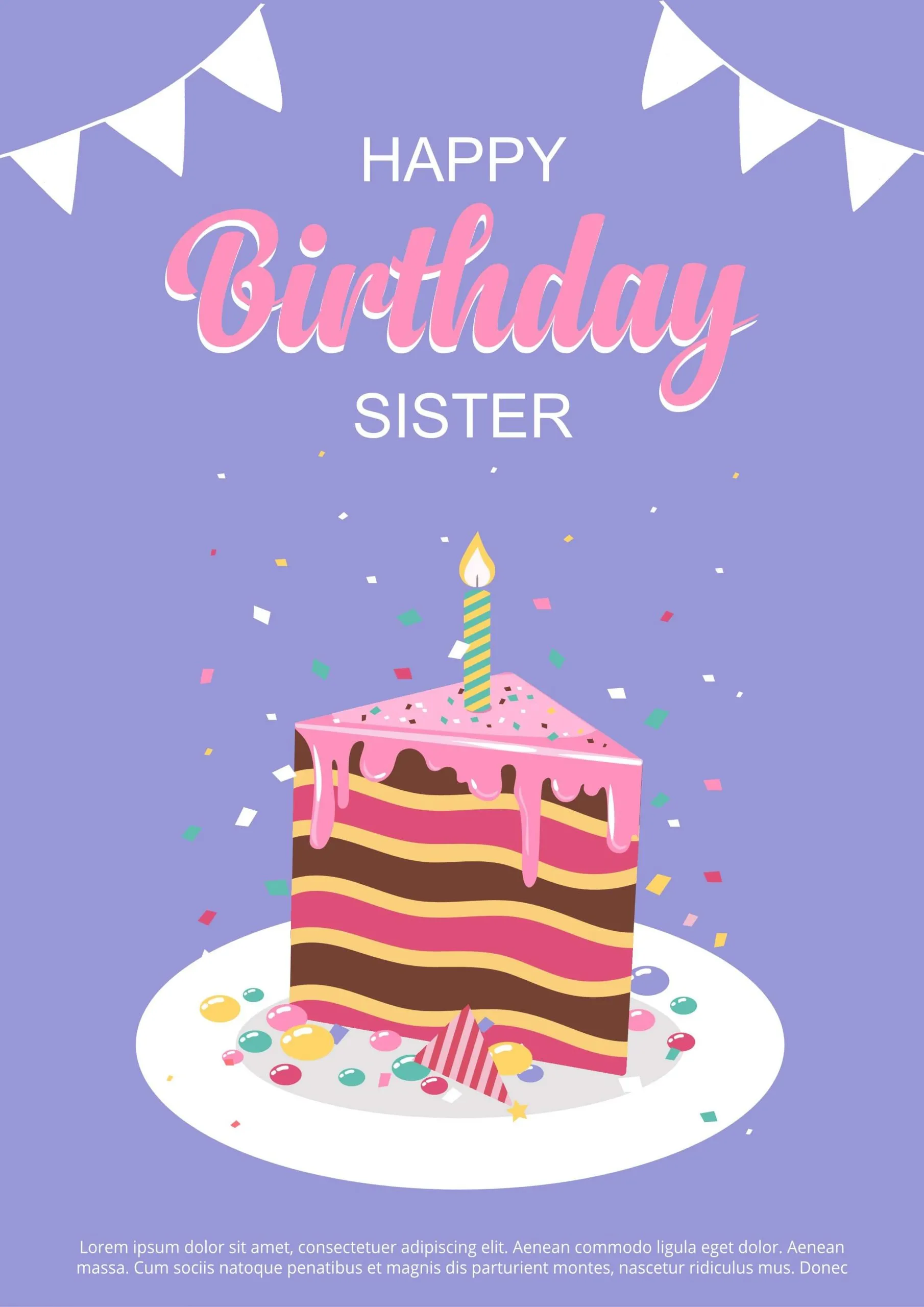 Birthday card for sister