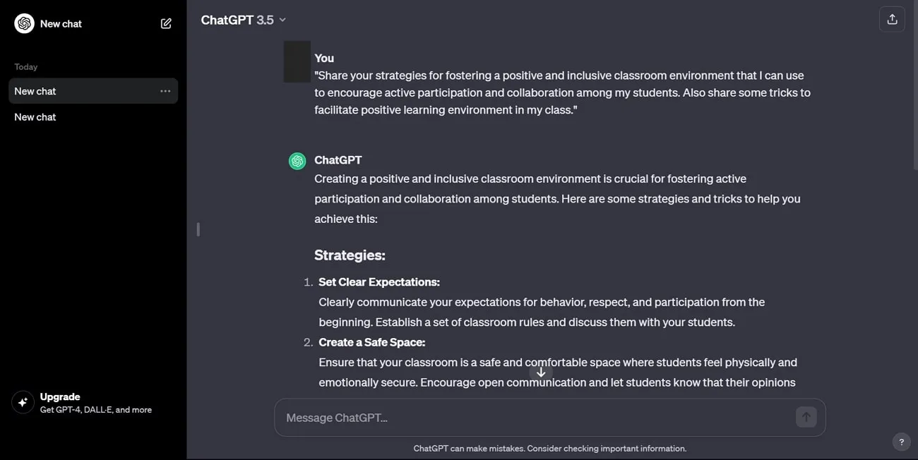 prompt di ChatGPT per insegnanti ed educatori