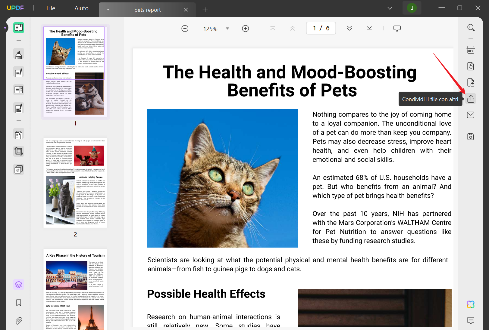 Condividere i file come link ed email UPDF