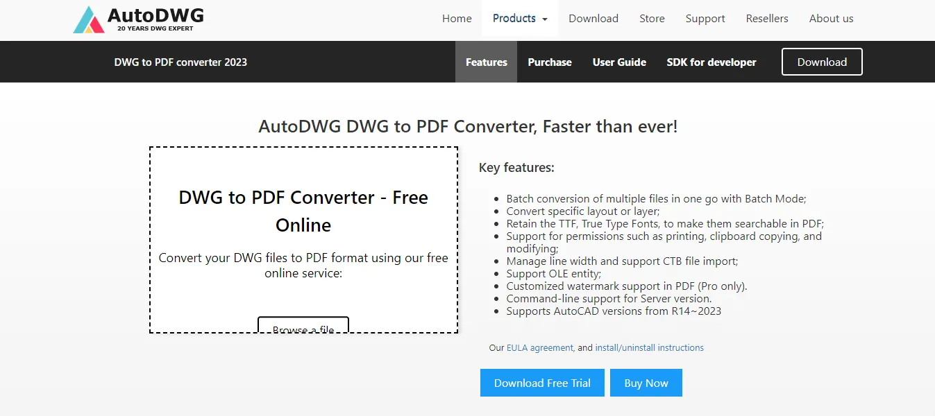 convert dwg files in autodwg