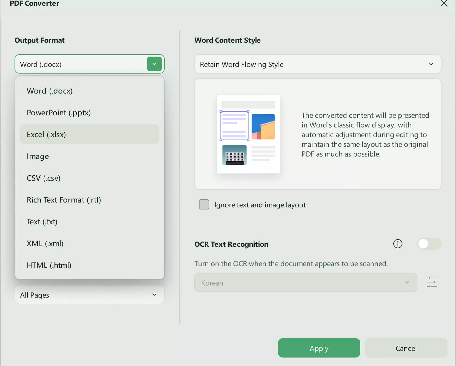 exprt pdf to word