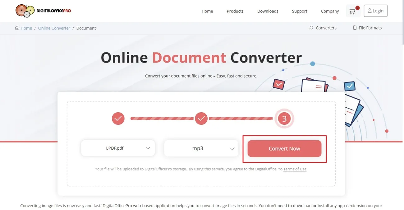 convertire PDF in MP3 utilizzando DigitalOfficePro