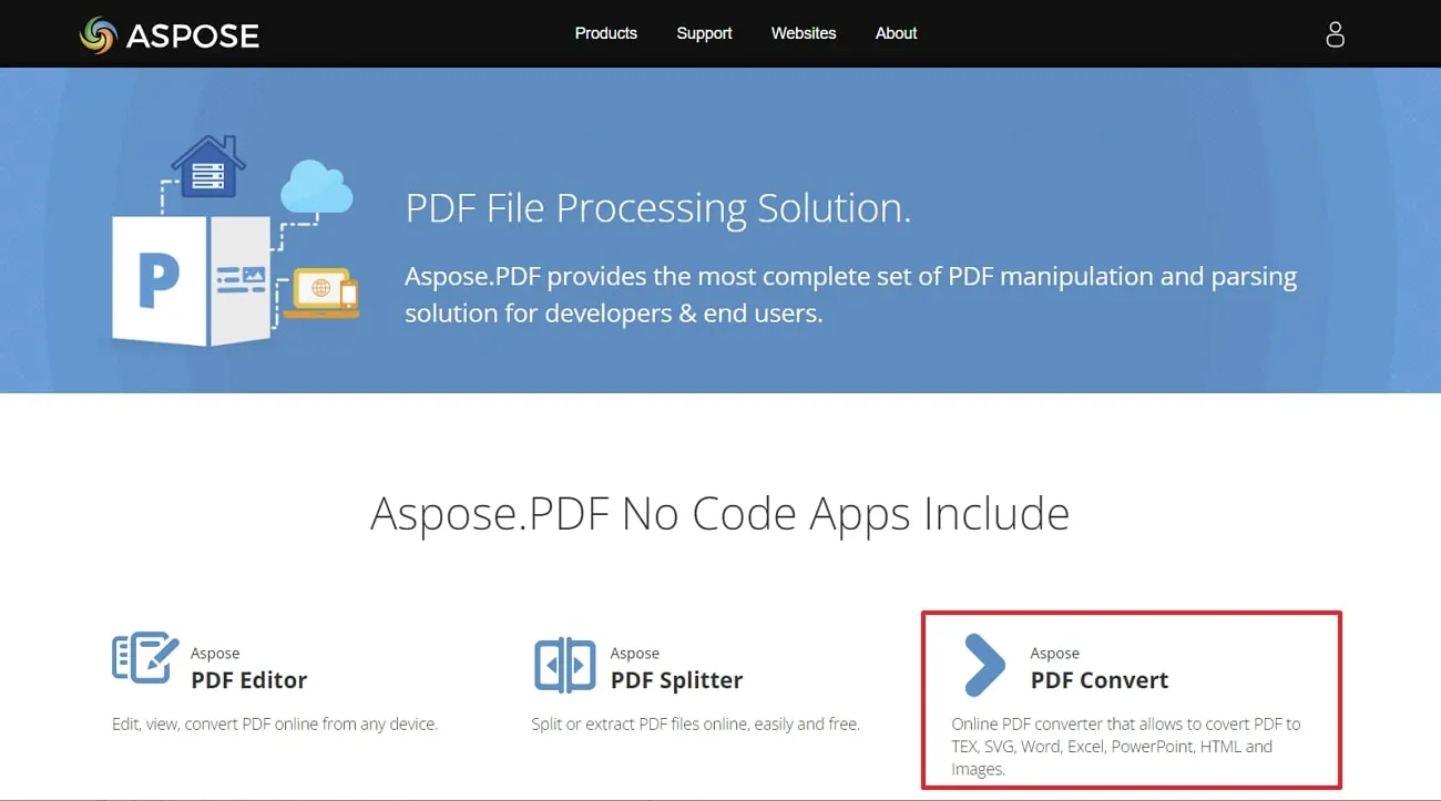 choose the pdf convert tool