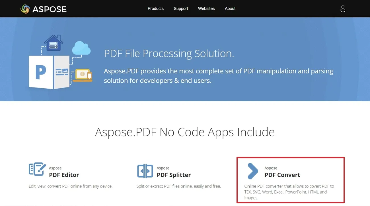 اختر أداة تحويل pdf