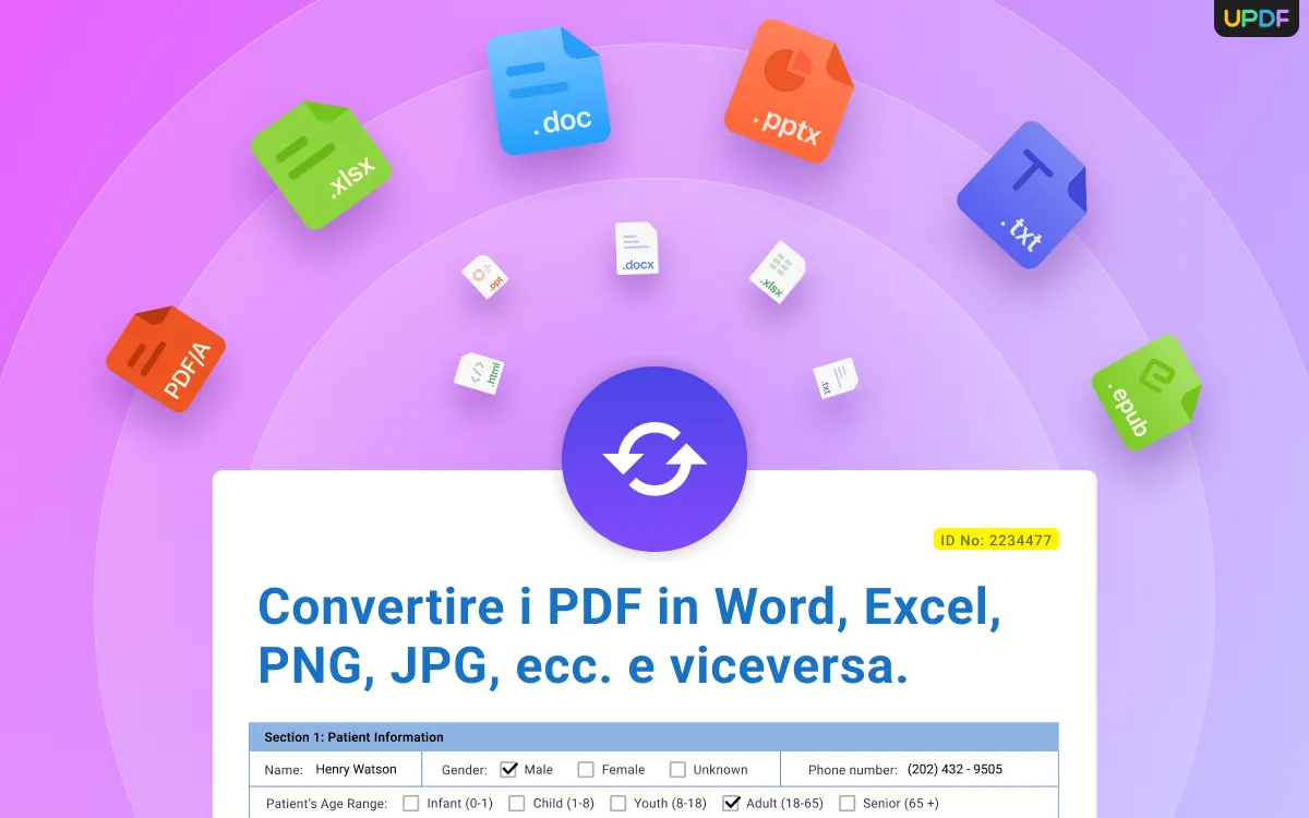 Convertire i PDF in Word, Excel, PNG, JPG, ecc. e viceversa