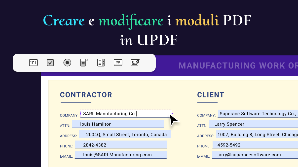 compilare un modulo PDF su Mac con UPDF