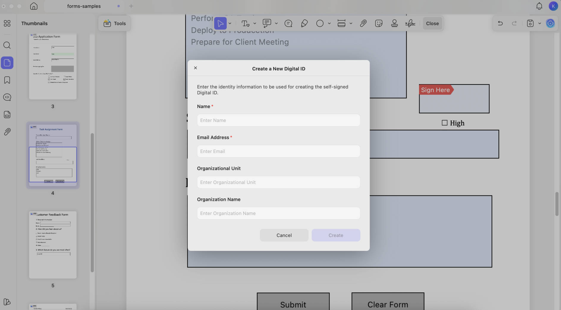 how to create a digital signature on mac create id