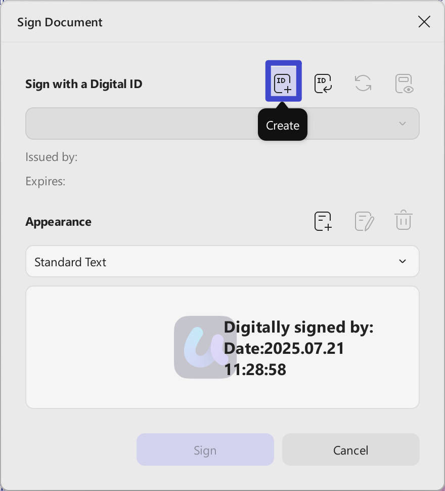 create a digital signature online sign document updf