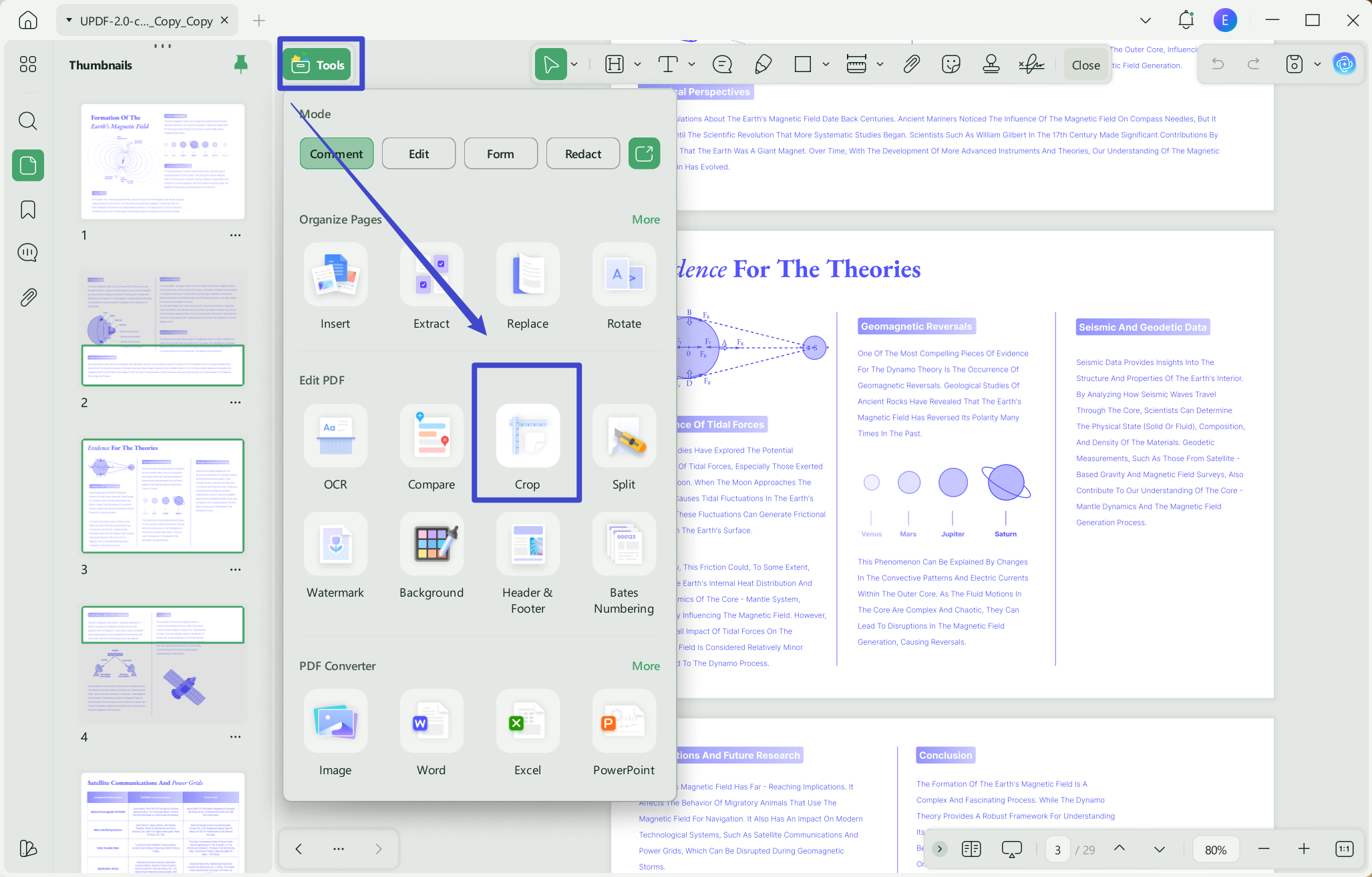 change paper size in pdf option icon