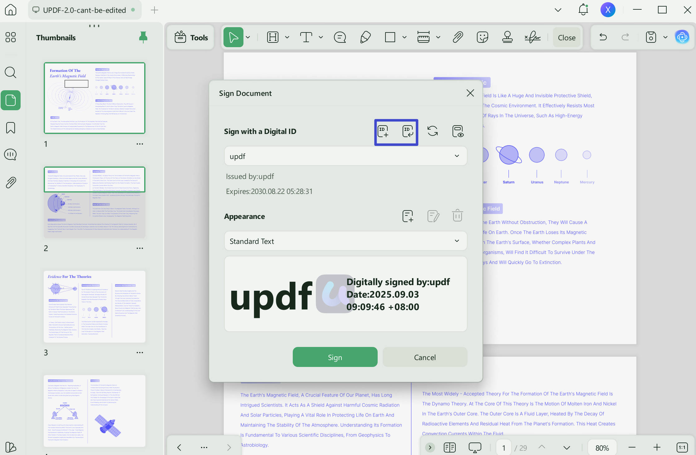 adobe digital signature sign document updf