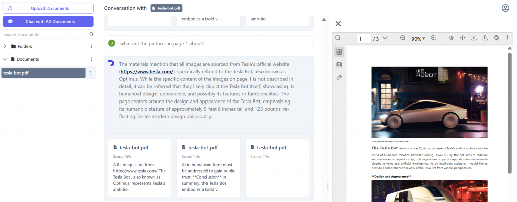 documind cannot chat with image