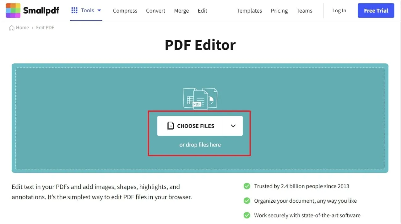 how to edit a pdf with smallpdf online