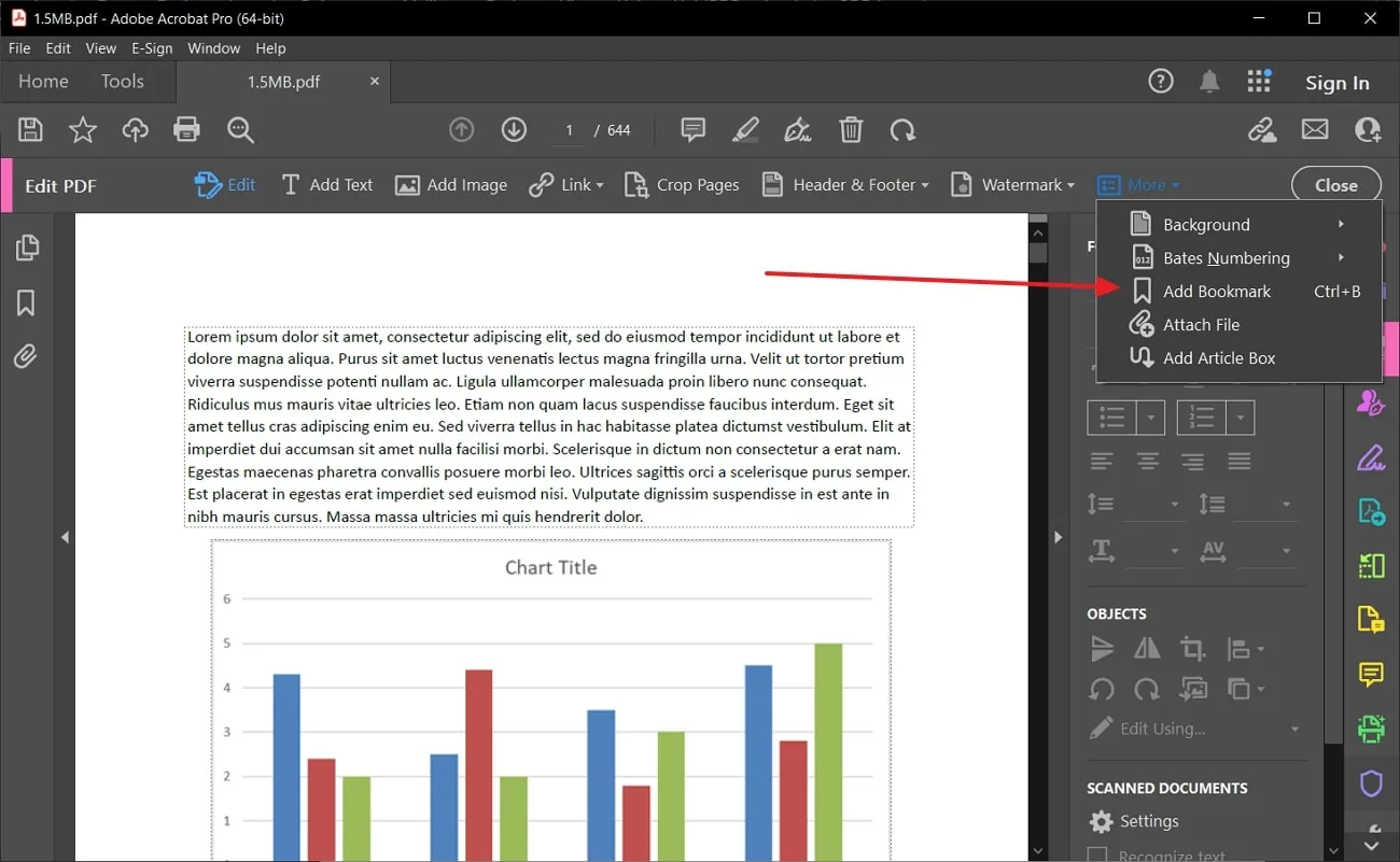 edit pdf bookmarks adobe