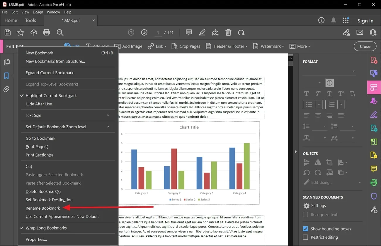 pdf ブックマークadobe