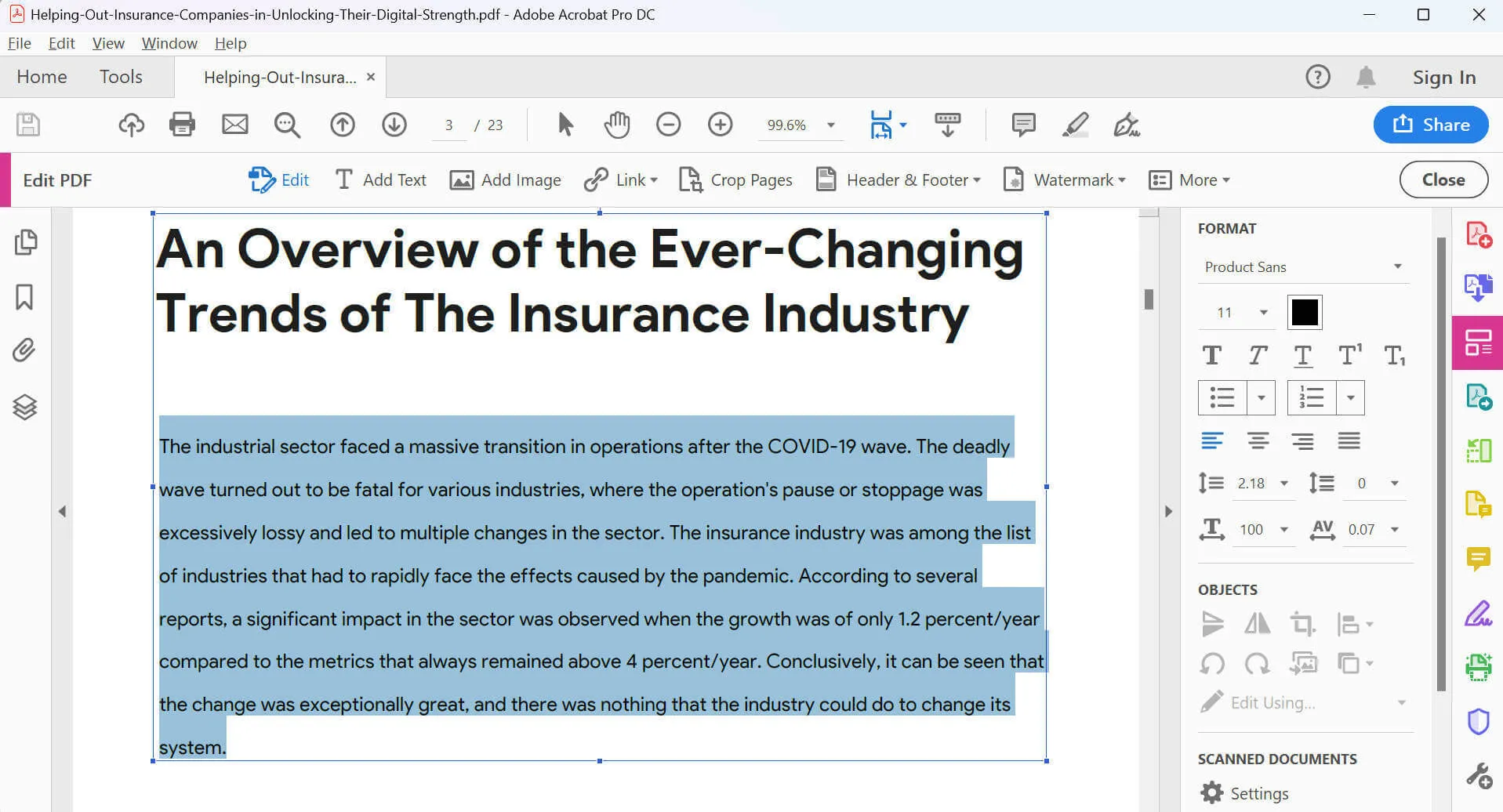 change font on adobe acrobat