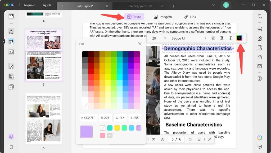 software de troca de cores de PDF