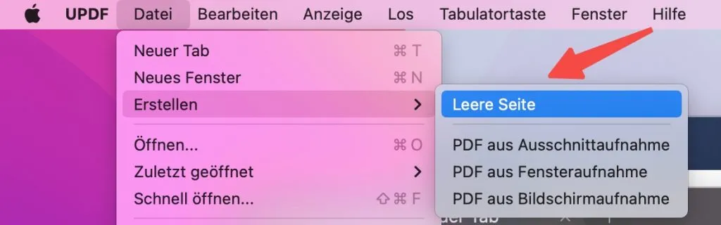 Ein leeres PDF erstellen