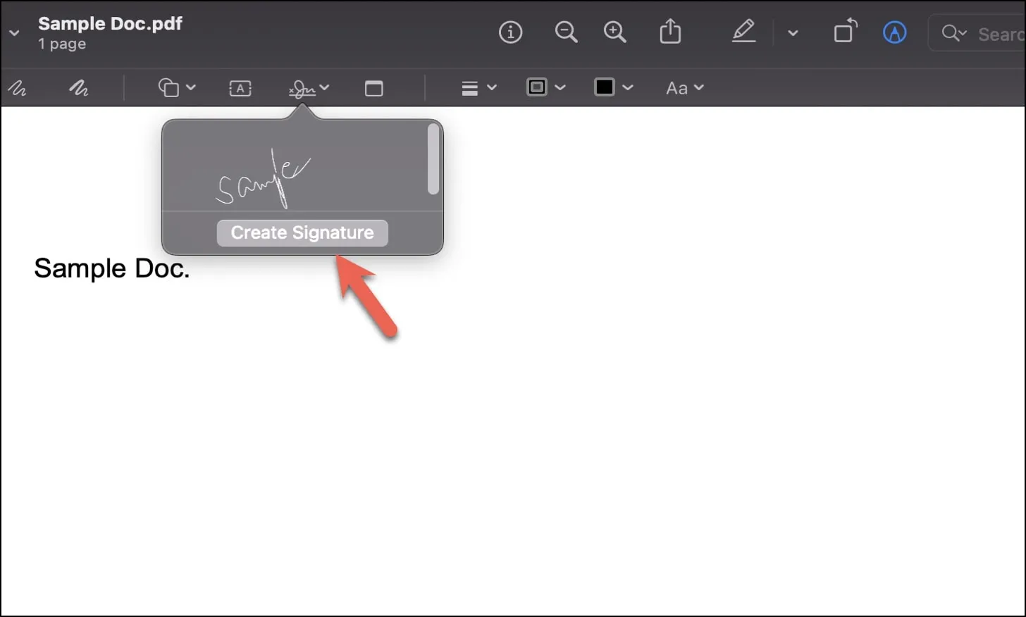 Signer électroniquement un PDF avec Preview