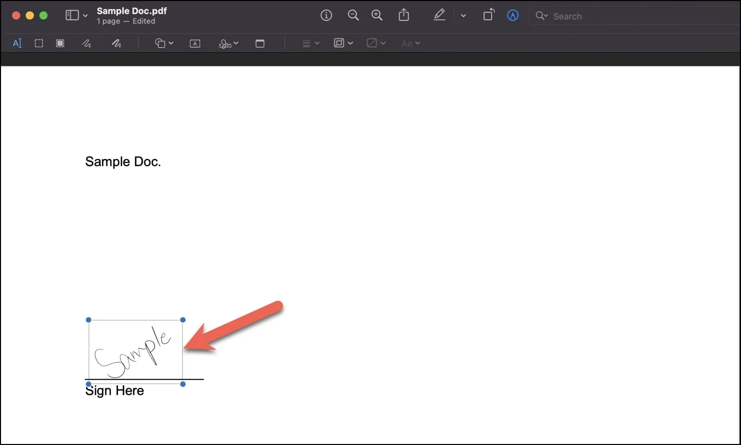 Signer électroniquement un PDF avec Preview