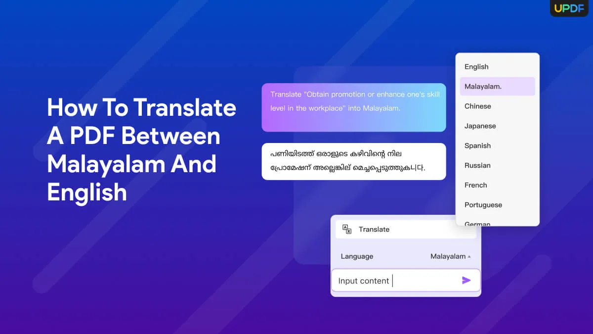 A Comprehensive Guide for English to Malayalam Translation for PDFs
