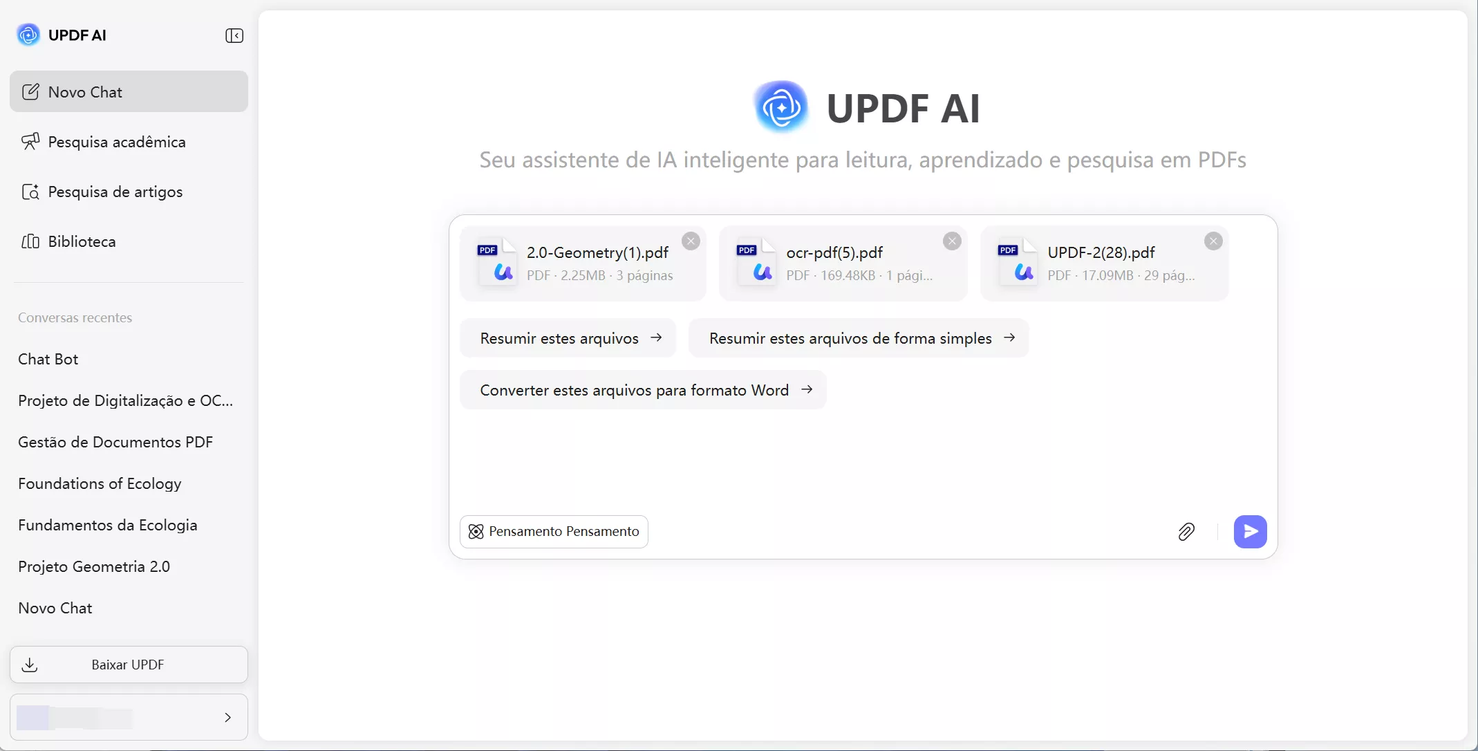 enviar vários arquivos