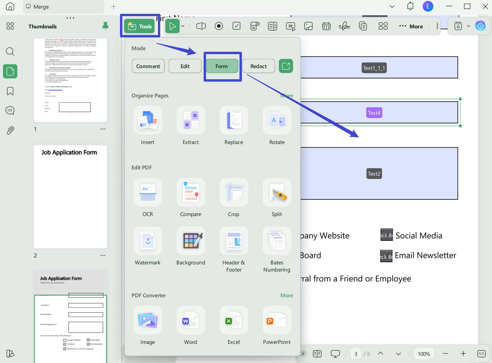 interactive pdf indesign prepare form