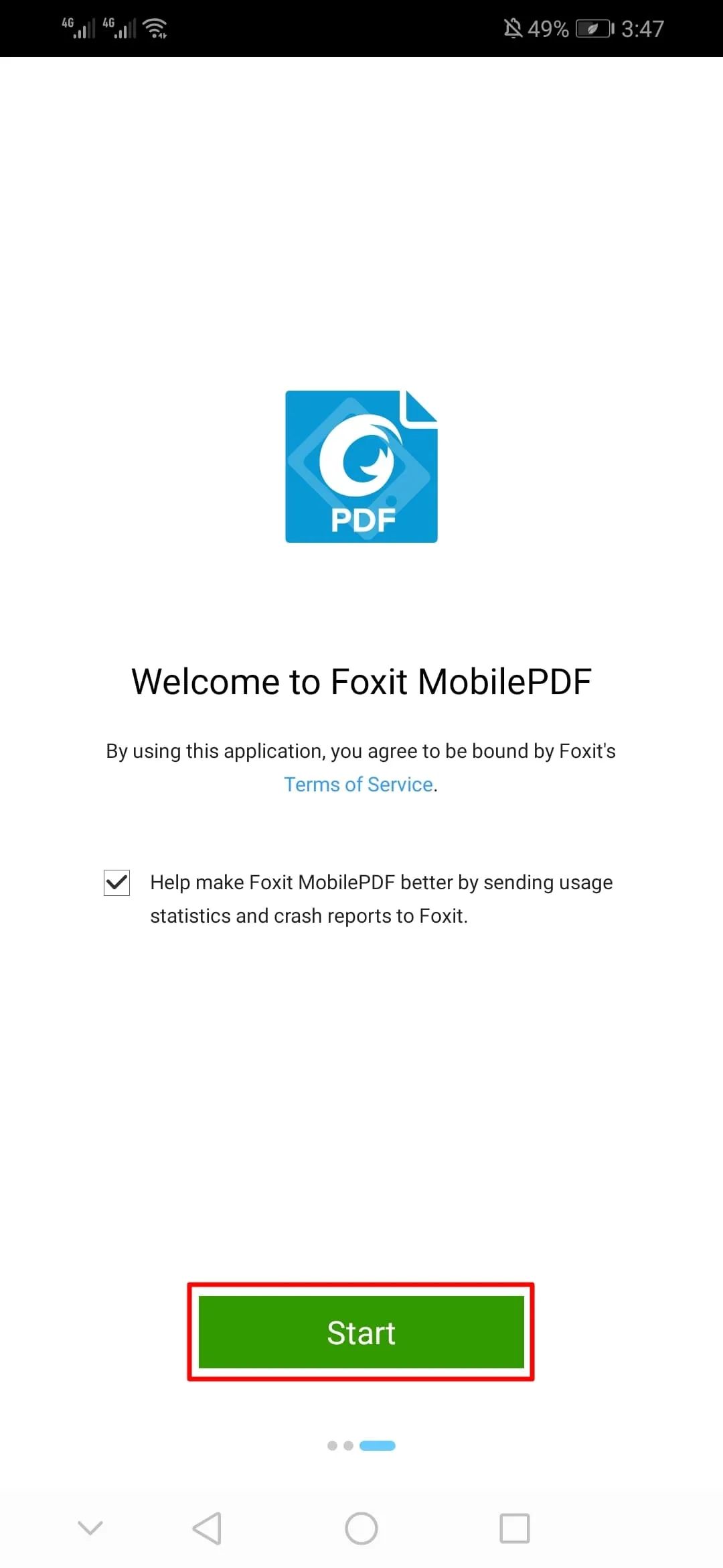 start using foxit pdf reader