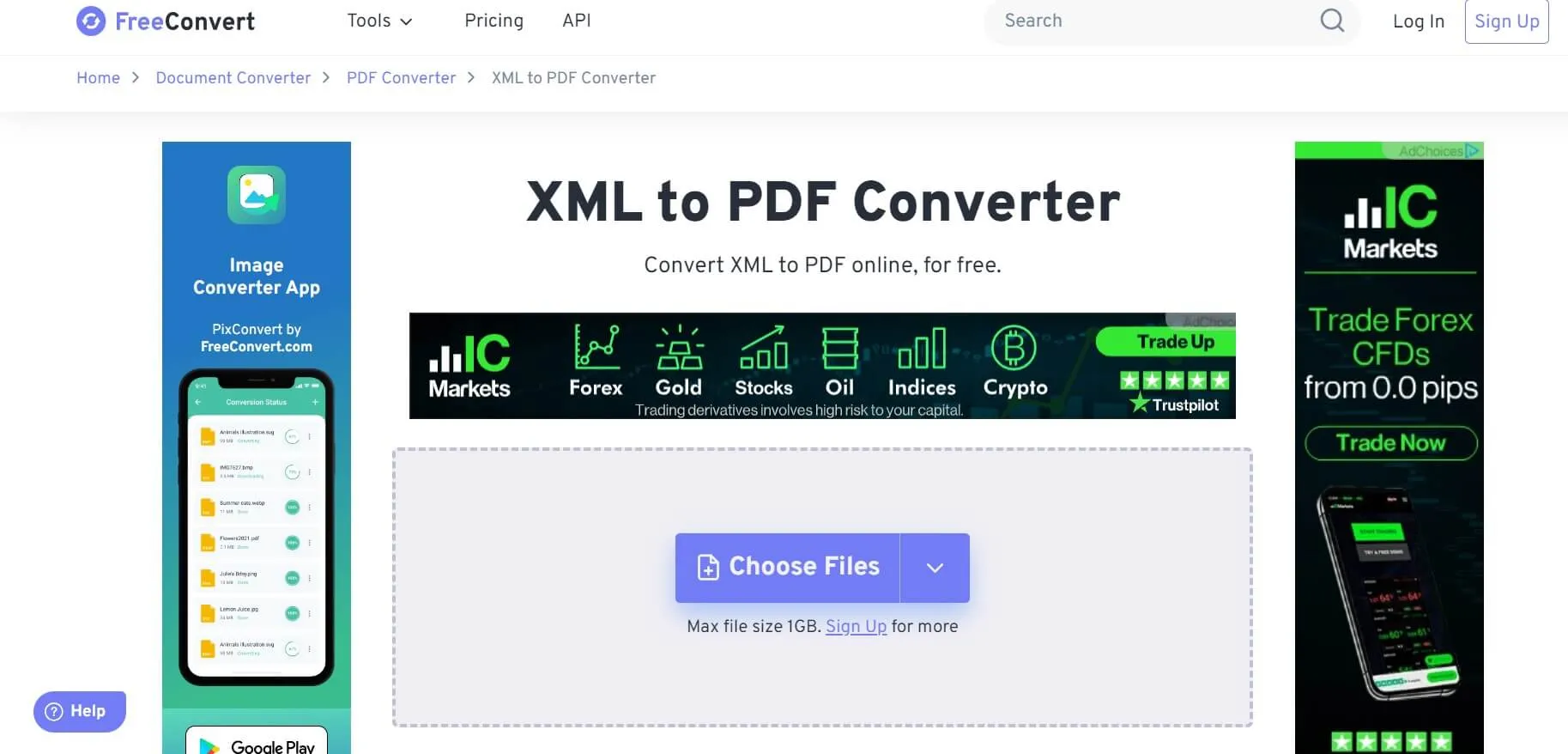 xml to pdf freeconvert